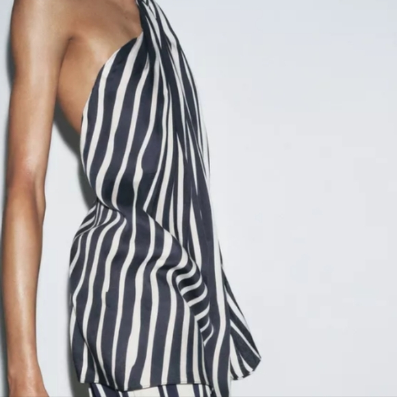 Zara ZW Collection Striped Halter Top - Picture 3 of 4
